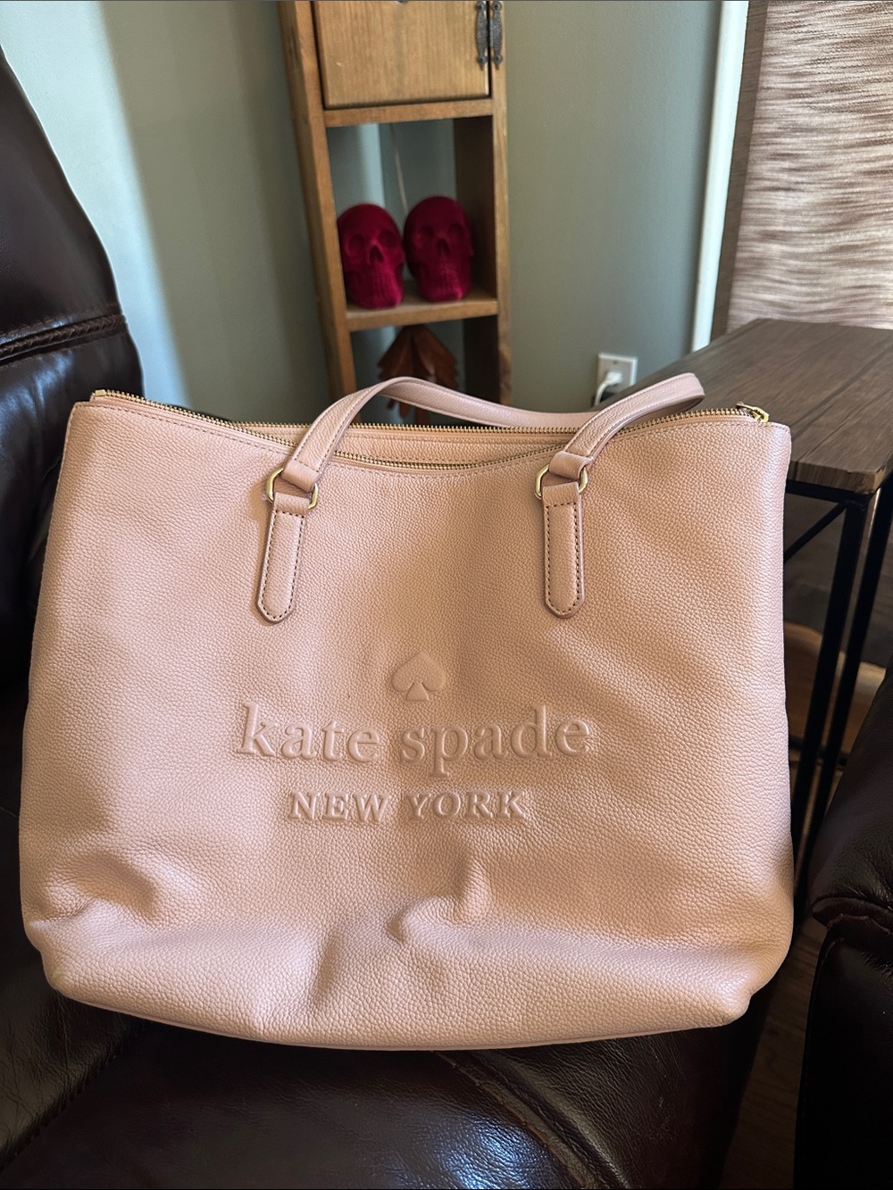 kate spade Blush Pink Pebbled Leather Tote